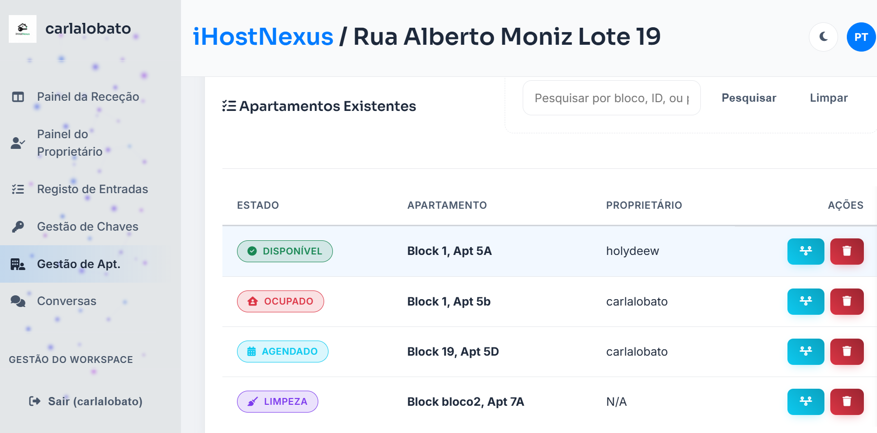 Estado dos Apartamentos